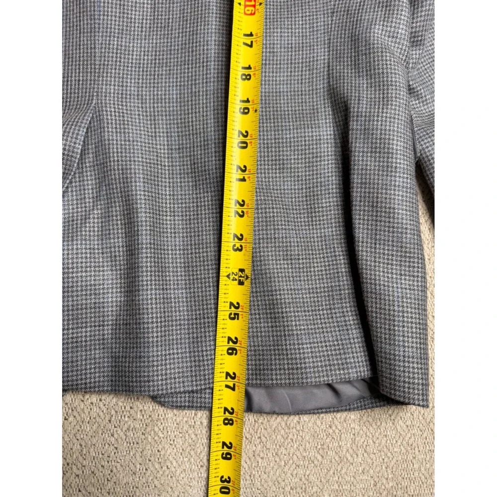LAUREN Ralph Lauren Mens Blazer Sport Coat 38S Gray Blue Houndstooth Wool‎ Silk - Picture 9 of 12
